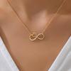 1pc Fashion Copper Rhinestone Infinity Symbol Pendant Necklace For Women For Daily Decoration Copper Jewelry