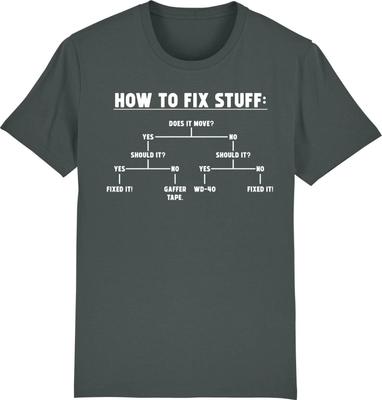How To Fix Stuff Tshirt Funny Diy Man Diy Engineer Builder Shirt Meme Womens Gif Tee Streetwear Casual Short Sleeve Loose Tops