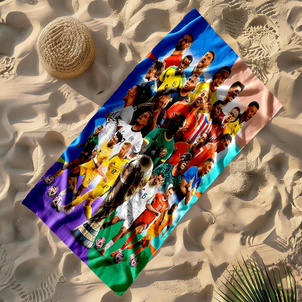 Football Team Beach Towel Quick-Dry Soft Microfiber Comfortable Lightweight