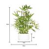 365 Blooming Decor ornamental artificial bamboo bonsai fake green foliage plant tree flower air purifying height 46cm indoor office potted lucky