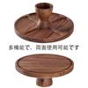 Cake Stand with Lid, Multifunctional 12-inch Round Cake Holder, Acacia Wood 2-in-1 Dessert Table Display Set, Charcuterie Board for Cheese and Fruit,