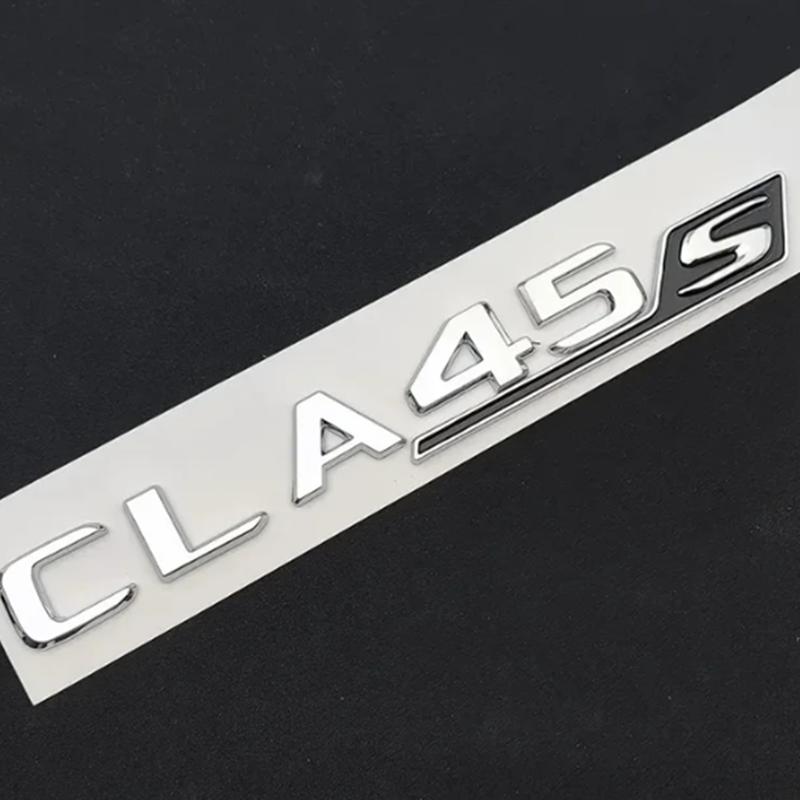 3D MM59 ABS Chrome For Mercedes CLA 45 S AMG C117 C118 CLA45S TURBO Car Trunk Badge Emblem Logo Sticker Letters Auto Accessories