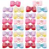 30pcs Shinning Rhinestone Bow Pattern Elastic Hair Rope Hair Band for Dogs Cats