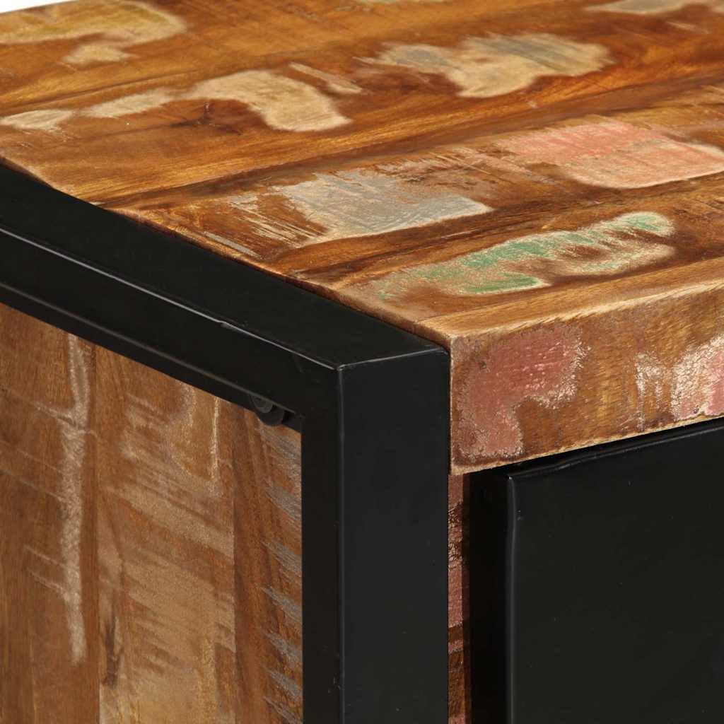 Multi Color Drawer Chest 40 x 40 x 75 cm Solid Reclaimed Wood