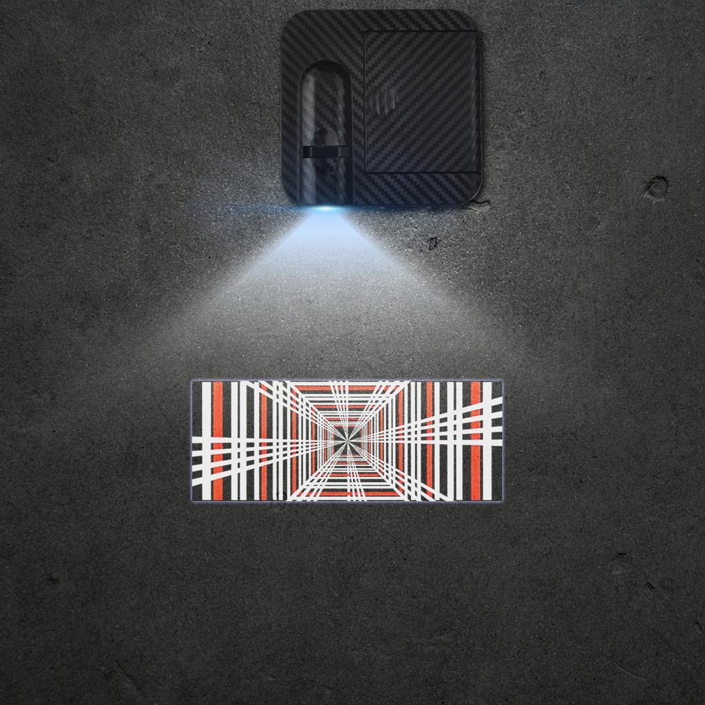 1/2PCS Plaid Performance Car Door Welcome Lights Laser Projector Logo Wireless Sensing For Tesla Model 3 Y X S Car Styling