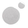 Cup Mat Pad Round Woven Cotton Thread Handmade 4.3in Insulation Thick Versatile Drink Coaster for