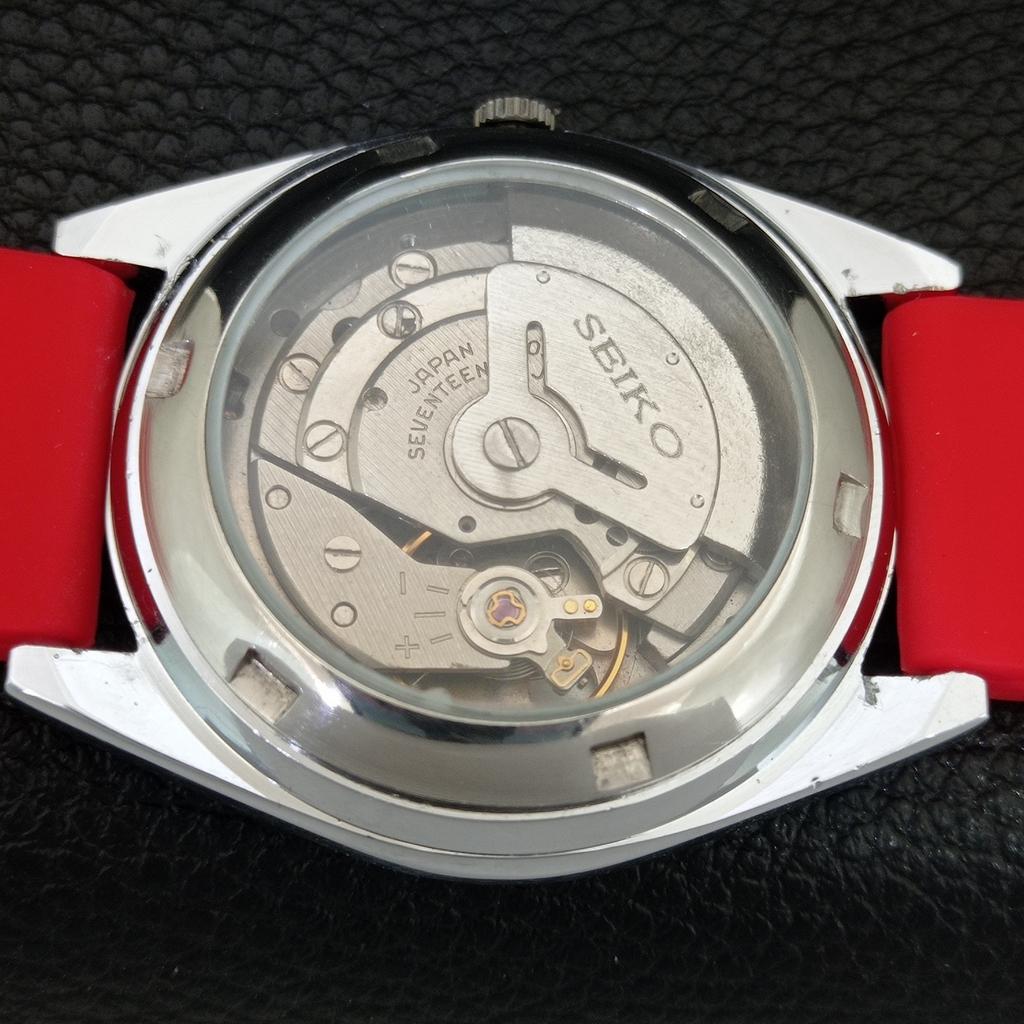ЯПОНСКИЕ ВИНТАЖНЫЕ ОТРЕМОНТИРОВАННЫЕ МУЖСКИЕ ЧАСЫ SEIKO 5 АВТОМАТИЧЕСКИЕ 6309A КРАСНЫЙ ЦИФЕРБЛАТ a444332-1