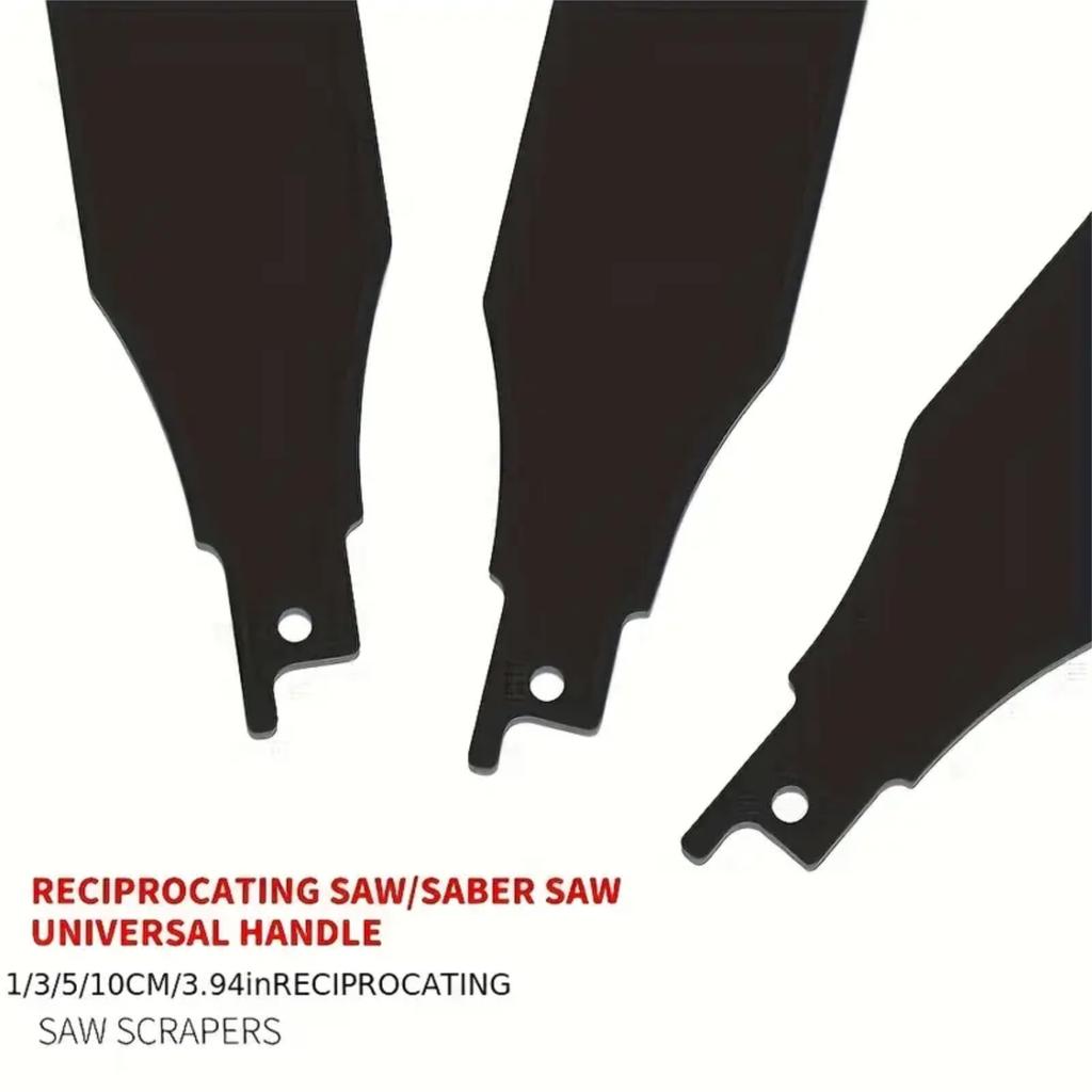 4-piece Steel Reciprocating Saw Shovel For Removing Tile Glue, And Mortar, Cleaning, Cleans Floors And Walls