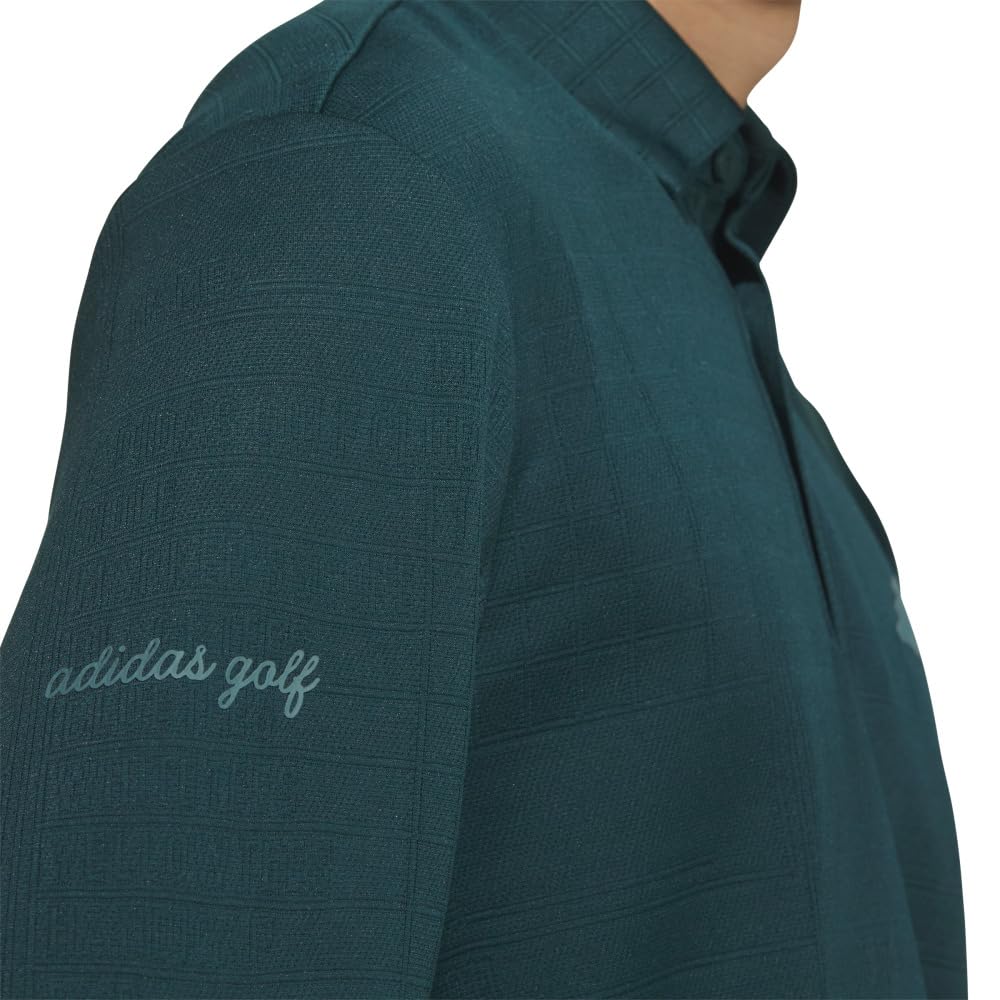 Мужская рубашка для гольфа с длинным рукавом Adidas Golf Aurora Ivy, сезонный жаккард
