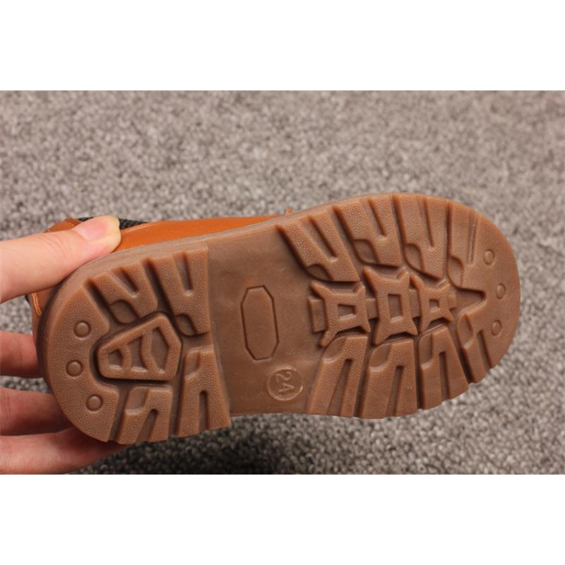 Children's Snow Boots Autumn and Winter New Boys British Style Solid Color Cotton Boots Girls Show Martin Boots