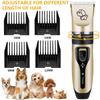 Cordless Dog Clipper Kits Dog Grooming Clippers Pet Hair Trimmer with 4 Combs