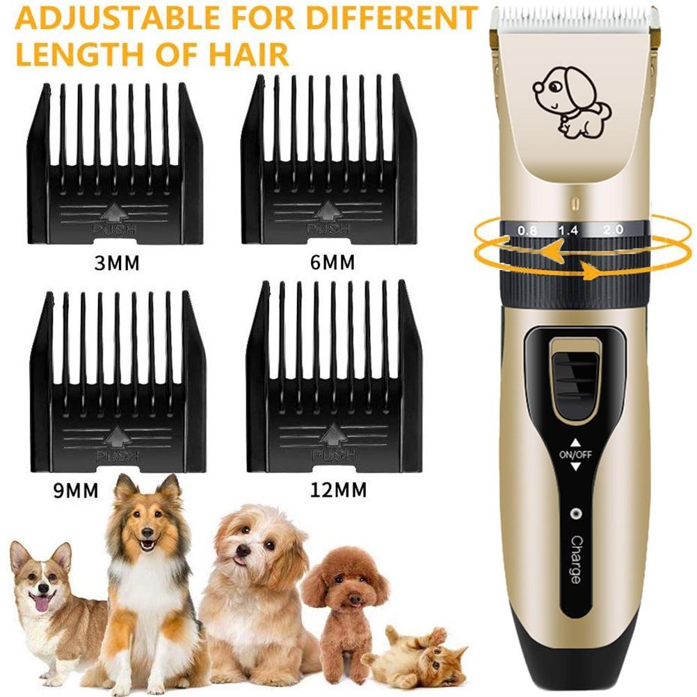 Cordless Dog Clipper Kits Dog Grooming Clippers Pet Hair Trimmer with 4 Combs