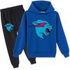 Модный детский свитер Mr Beast Lighting Cat для мальчиков, хлопковые комплекты с капюшоном и брюками