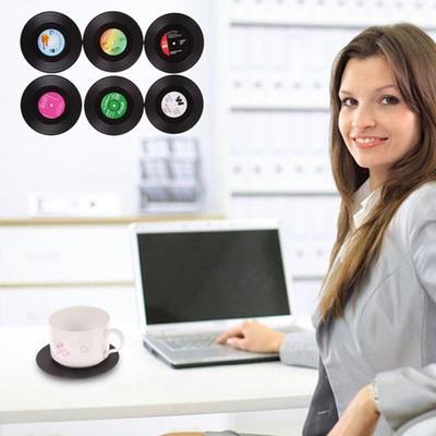 6 шт. подставка для пластинок, легко чистящиеся, легкие подставки для дисков в стиле ретро для домашнего ресторана, бара, вечеринки