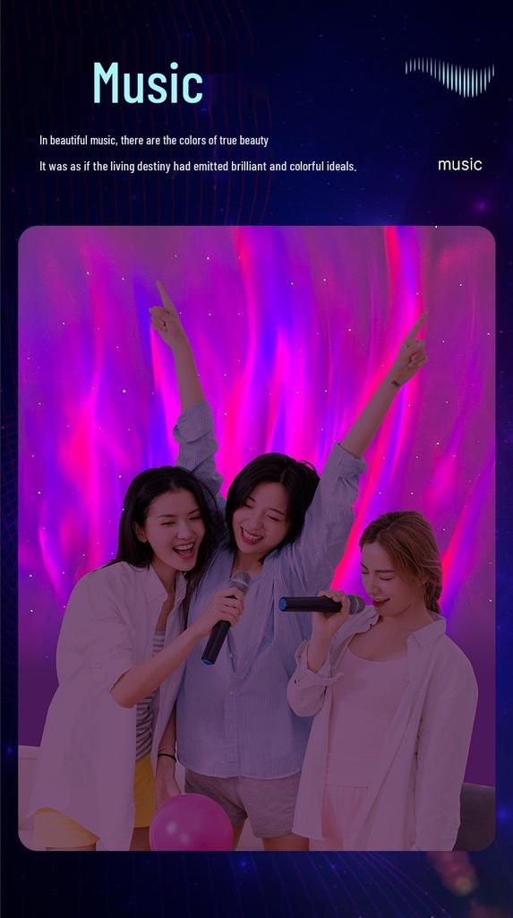 Семицветный USB-проектор звездного неба, лазерный ночник для создания атмосферы в спальне и гостиной