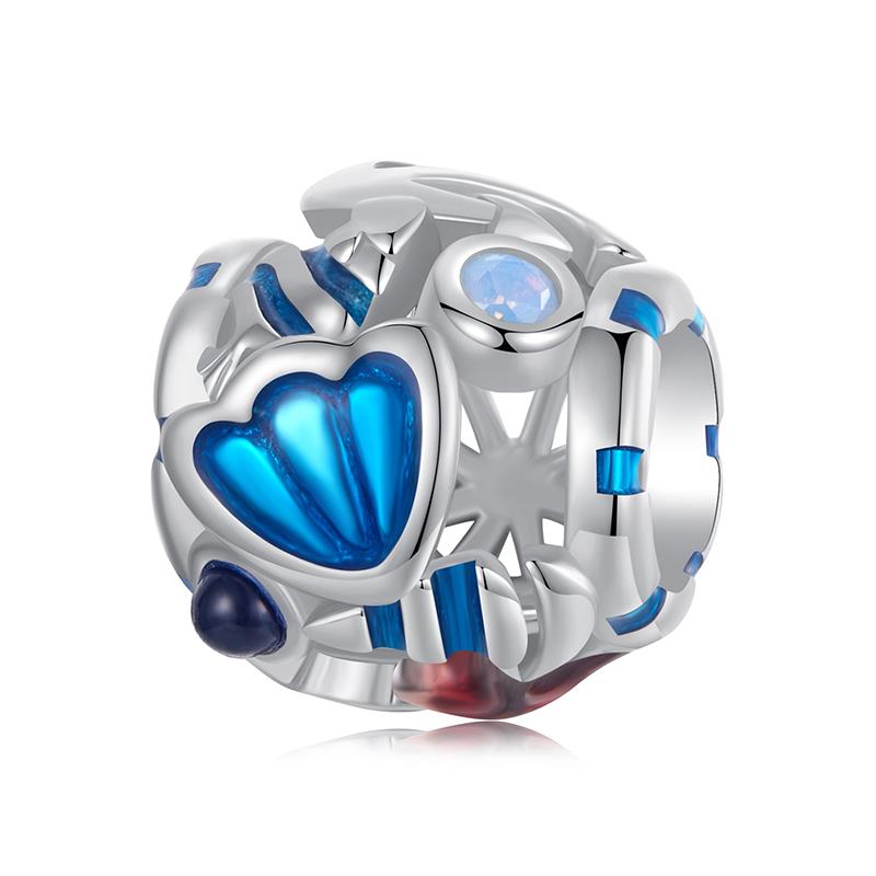 BAMOER 925 Стерлинговое Серебро Океанский Мир&Стоппер Шарм Звезда Сердце Снежинка Подвеска подходит для Оригинального Браслета DIY Шарм