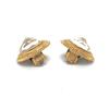CHANEL Clear stone  Earrings Metal Gold