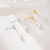 Banyan Tree S925 Silver Three-Pearl Tassel Earrings for Women