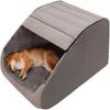 Очень большая будка для собаки,Удобная будка для собаки для дома,Плюшевый коврик-бокс для собаки с нескользящим дном,Подходит для средних и крупных собак(Серый,XL)