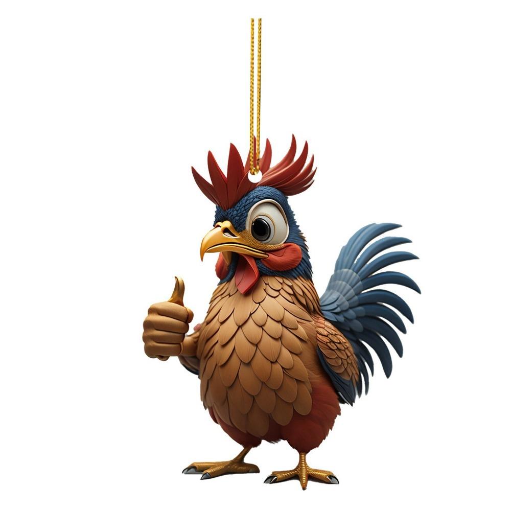 Animal Pendant Cartoon Rooster Pendants Cartoon Cock Creative Christmas Tree Hanging Decor