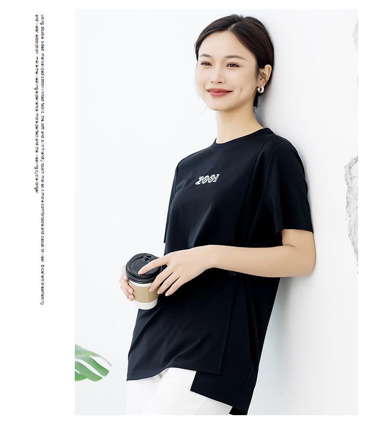 Summer Design Versatile Short-Sleeved Comfortable Round Neck Slimming Women's Top