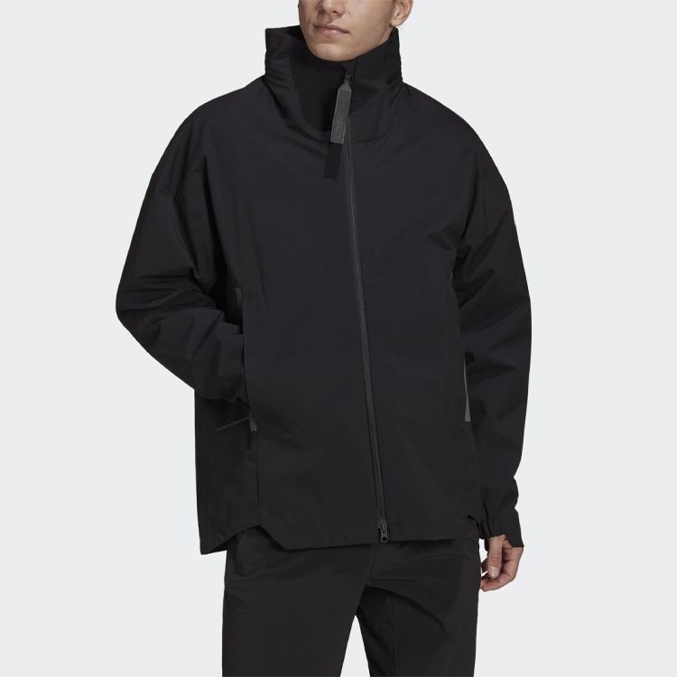 adidas Terrex C Myshelter Rain.RDY Водонепроницаемая уличная куртка с капюшоном Мужские куртки Черные H65700