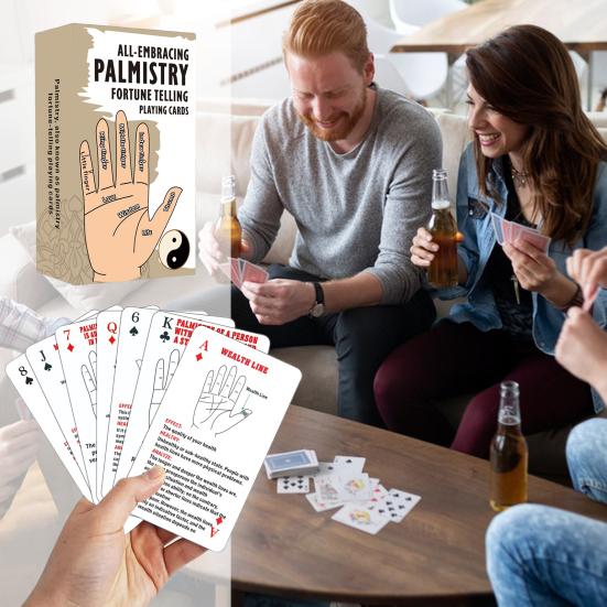 Хиромантия Гадание Игральные карты Тема пальмологии Колода для гадания по руке Гадание по руке Карты Таро