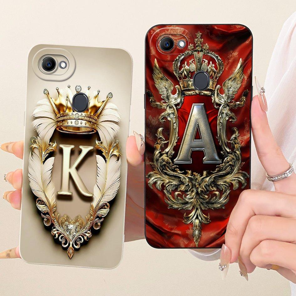 For OPPO F5 F7 F9 Pro Case Luxury Crown Letters Couple Silicone Soft Protective Cover For OPPO F5 Youth OPPOF7 F 7 F 5 TPU Funda