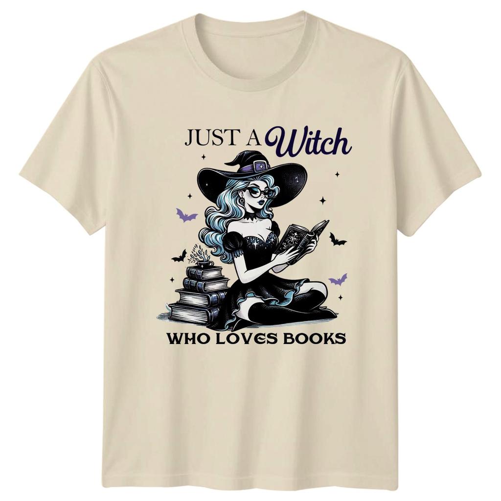 Just A Witch Who Loves Unisexs TShirt Bookworm Witch Halloween Gift For Her