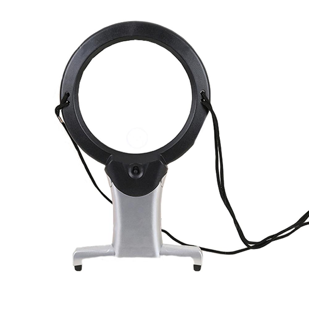 Hands Free Led Loupe Lighted Reading Magnifier Table Hanging Magnifying Glass For Seniors Sewing Cross Stitch Embroidery Repair