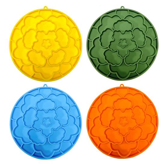 Pet Slow Feeder Mat, Soft Silicone Dog Lick Mat, Prevents Choking, Slow Feeder Dish for Dogs Cats Kibbles Thick Treat
