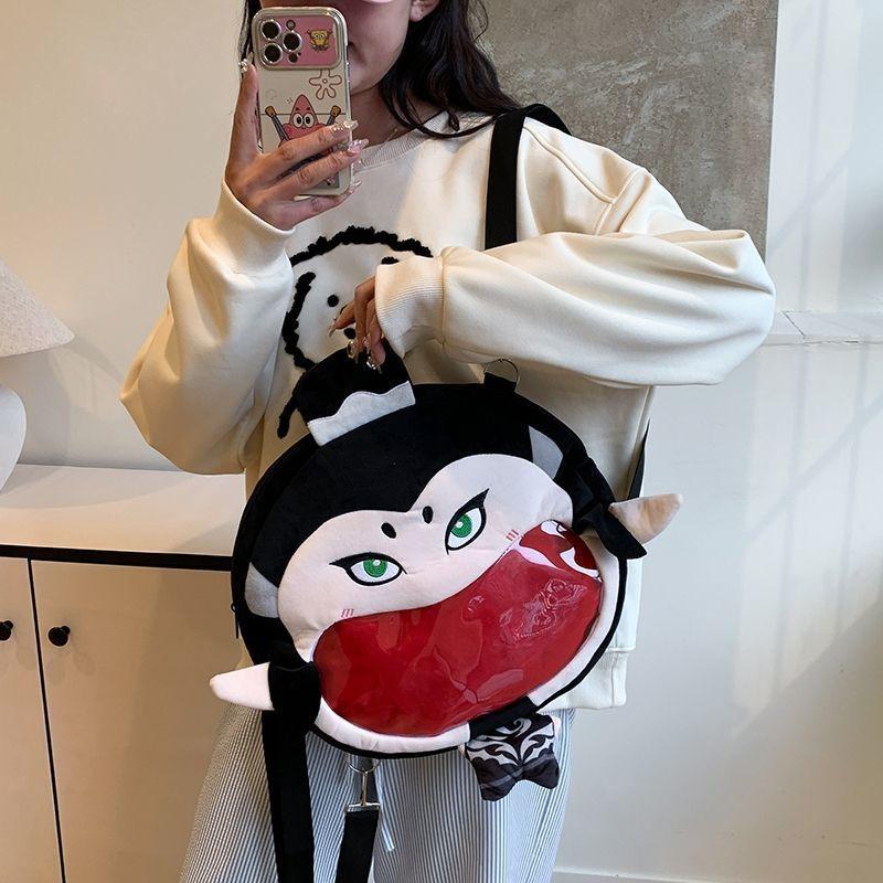 Anime Movie Ne Zha 2 Ne Zha Kawaii Face Cosplay Backpack Itabag Lolita Girl Transparent Shoulder Bags Fans Collection Props Gift