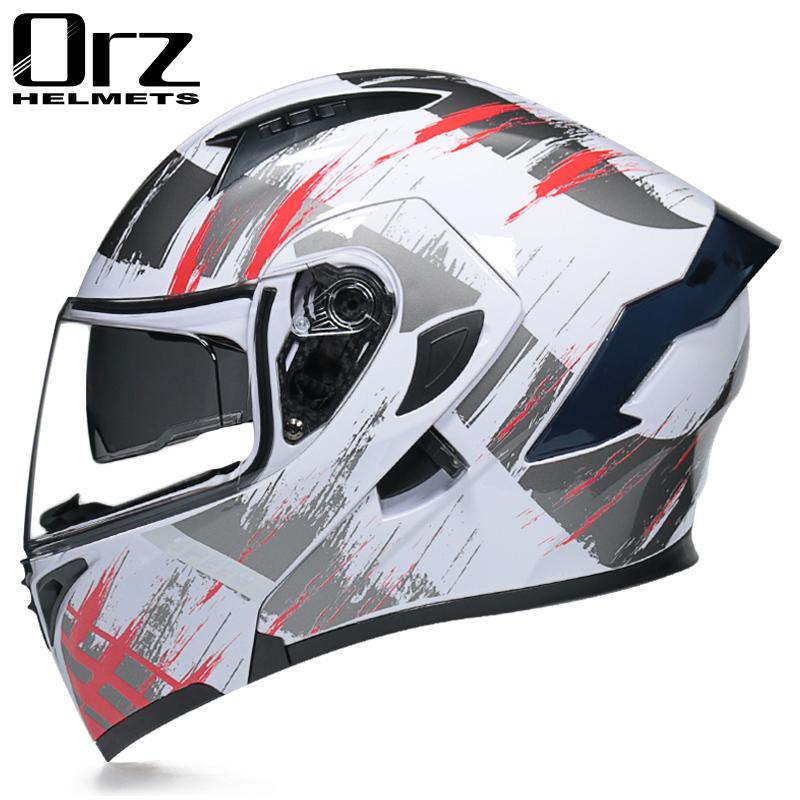 Flip Up Motorcycle Helmet Double Lens Full Face Helmet High Quality DOT Approved Moto Cascos Motociclistas Capacete