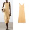 MD Летняя женская одежда в стиле отпуска Минималистичное нарядное платье-слинг из смесового льна длиной 6633586 с открытой спиной