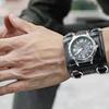 Мужские наручные часы с широким ремешком в стиле панк-манжета для деловых мероприятий на улице и отце
