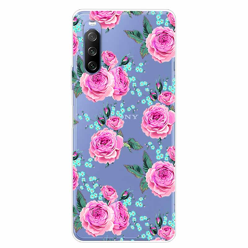 Чехол для Sony Xperia 10 III ТПУ Силикон Мягкий Мультяшный Прозрачный Чехол для Sony Xperia 1 5 III Ace II Чехол для Телефона Прозрачный Coque