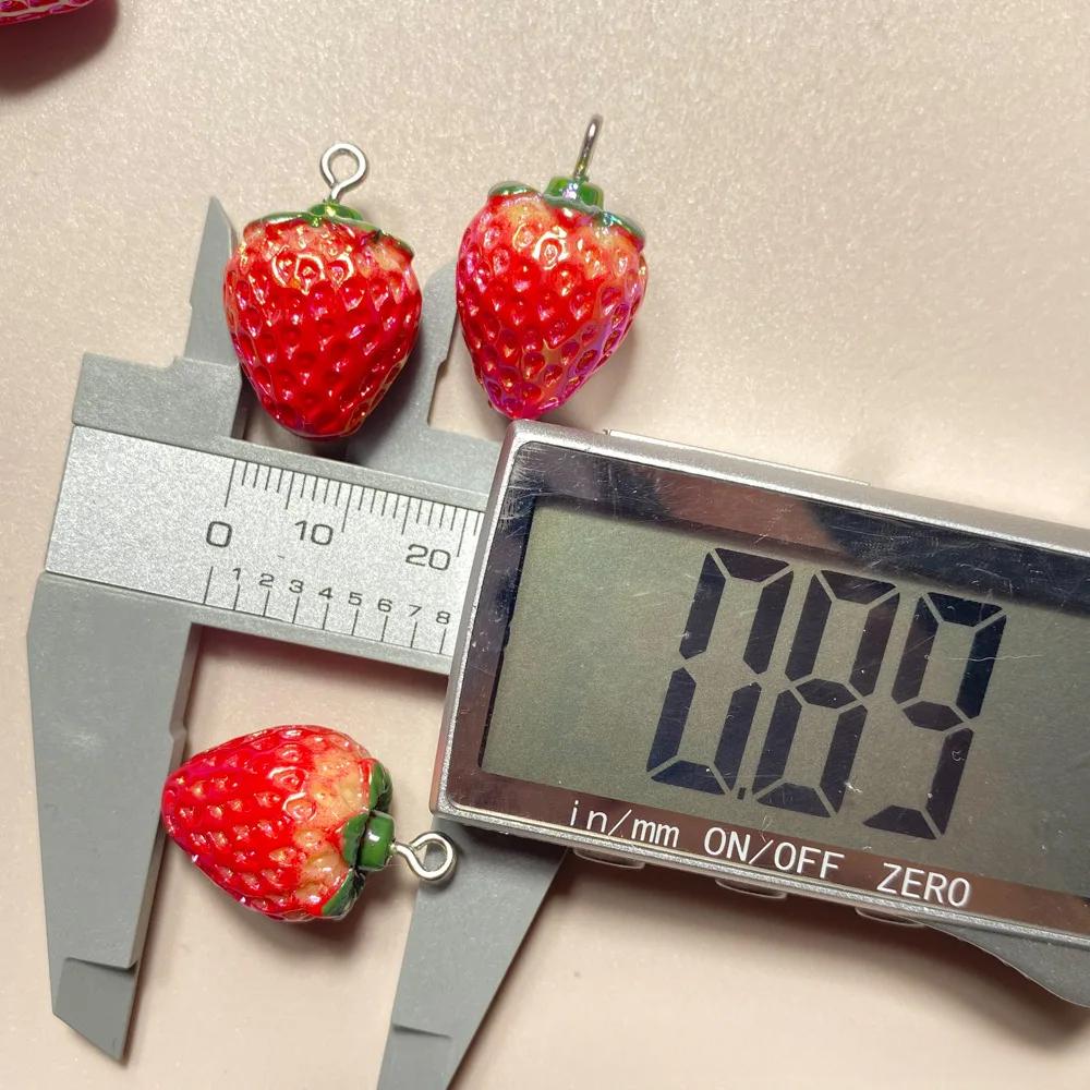 Новый Aurora Simulation 3D Strawberry Electration DIY Смола Аксессуары Кремовый Гель Головной Убор Заколка Для Волос с Отверстием Материал