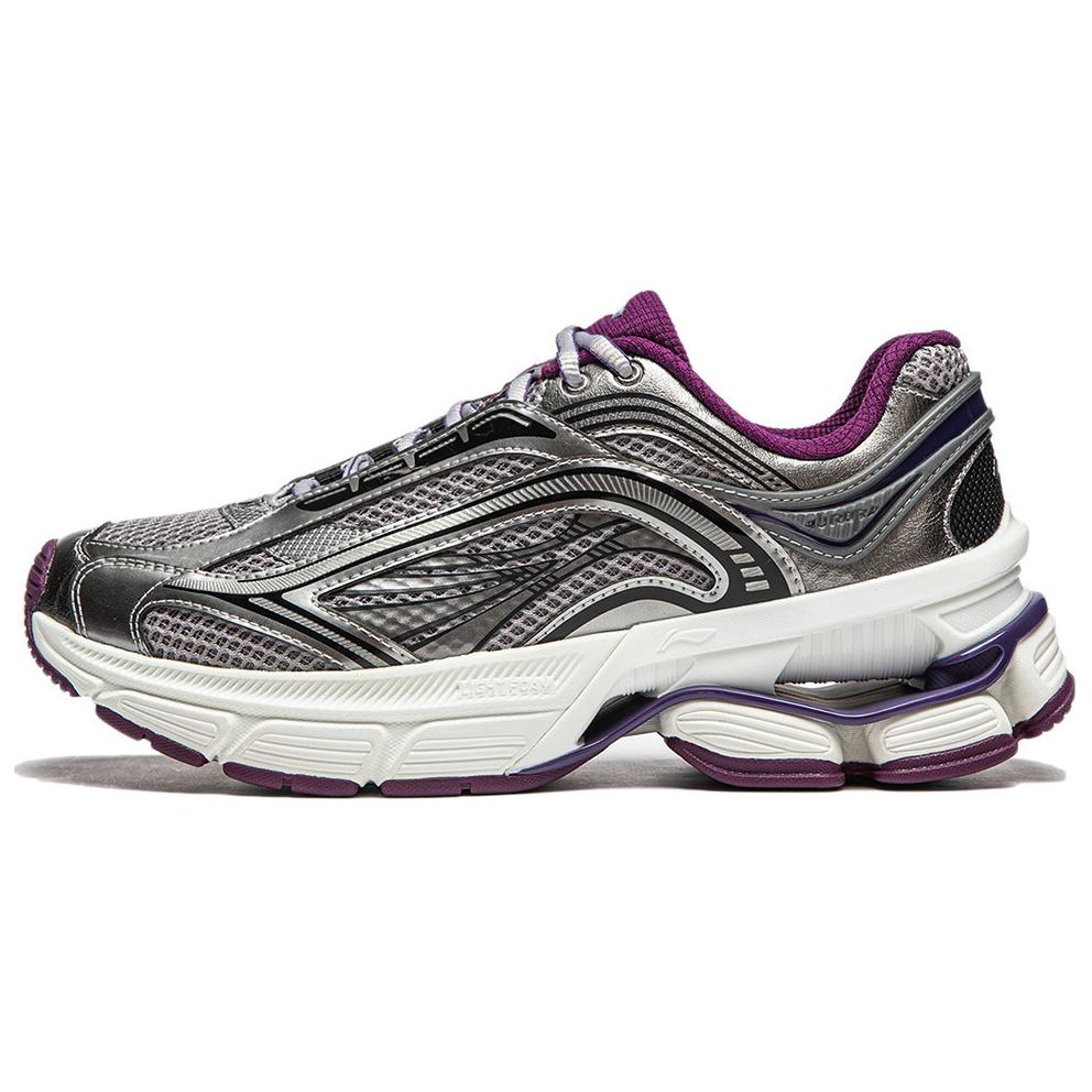 Li Ning Aurora RENEW Массивные кроссовки Женские Низкие Базовая станция Серебристый/Геологический серый AGCU072-2