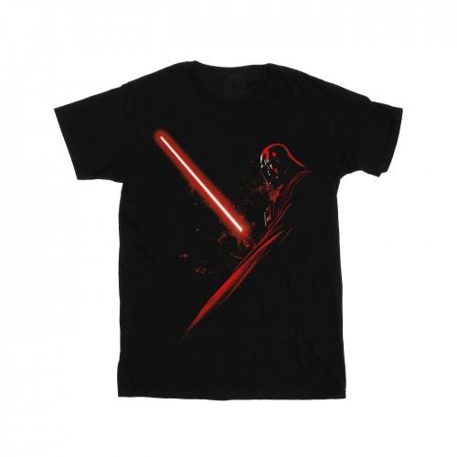 Star Wars Womens/Ladies Darth Vader Lightsaber Cotton Boyfriend T-Shirt