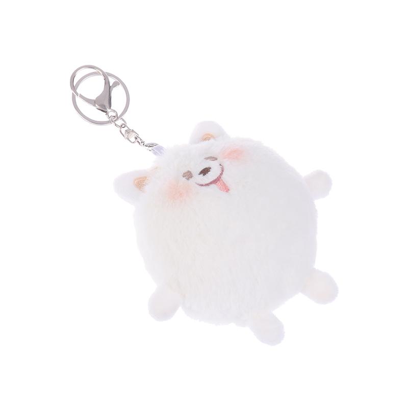 Плюшевая подвеска в виде маленькой белой собаки самоеда, брелок для ключей, мягкая кукла, брелок для ключей от машины, сумка, декор, подарок