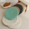 Круглая хлопковая подставка под тарелку для обеденного стола, кухонные принадлежности, термостойкая подставка под стакан для кофе и напитков