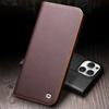 QIALINO Luxury Slim Handmade Phone Cases for iPhone Air 17 16 15 14 13 Pro Max Genuine Leather Wallet Card Slot Flip Cover Case