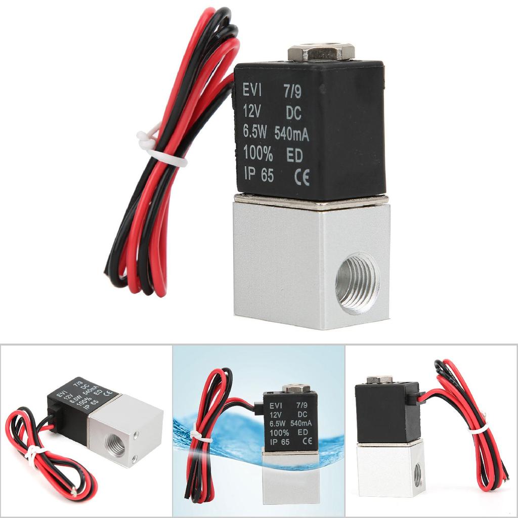 Быстродействующий электромагнитный клапан Вода Воздух Масло 2-позиционный 2-ходовой Корпус клапана из алюминиевого сплава DC12V G1/4"