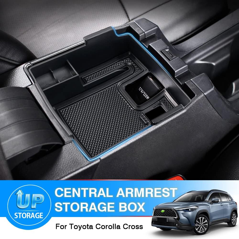 Karltys Compatible with Center Console Organizer Toyota Corolla 2019-2026/ Corolla Cross 2022-2026 Accessories Middle Console Tray Car Armrest