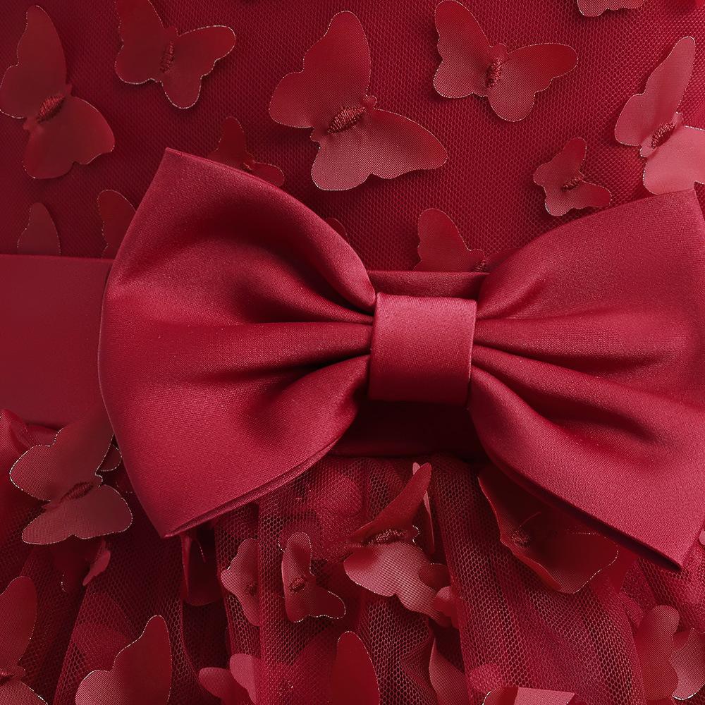 Kids Christmas Dresses For Girls Elegant Princess Wedding Dress Children Vintage Evening Party Dress Christmas Prom Formal Dresses