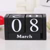 MDF Wooden Perpetual Calendar Eternal Blocks Pastoral Style Building Blocks Calendar Month Display Perpetual Calendar