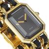 Chanel Premiere S Watches H0001 blackDial Plated Gold/leather Quartz Analog Display Women Used