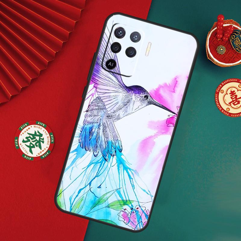 Чехол-колибри для Oppo A78 A98 A58 A38 A18 A54 A74 A94 A80 A60 A40 A96 A76 A16 A15 A17 A57 A5 A6 Pro