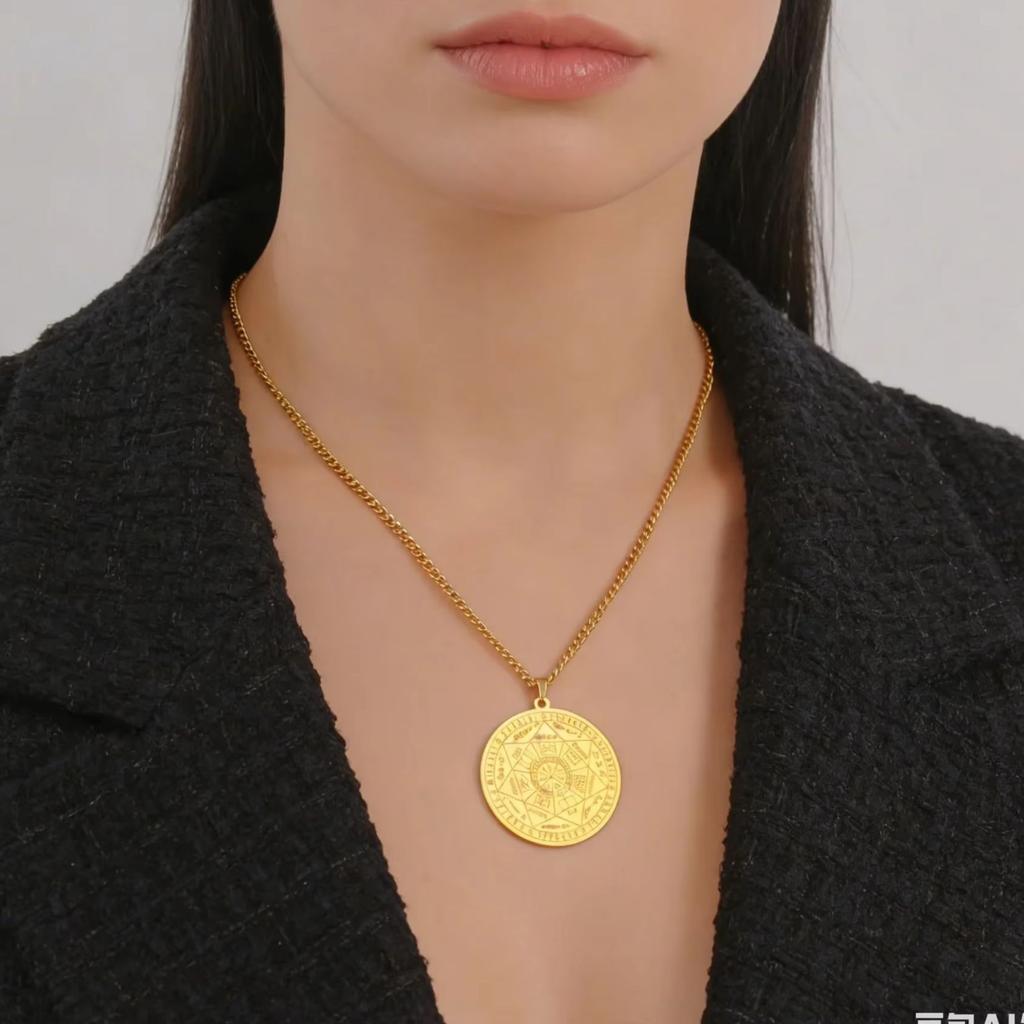 Ожерелье Lucktune Семь Архангелов Мужское Женское из Нержавеющей Стали Амулет Защиты Ювелирное изделие Талисман Печать Соломона Подарок