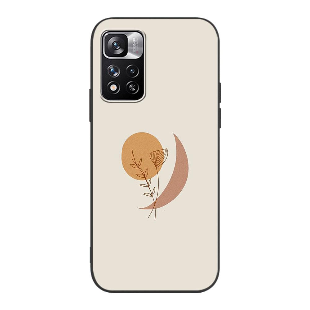 Чехол с фиолетовым фоновым узором для Xiaomi Redmi Note 11 10 8T 10C 9A 7A 11E Pro 9C 11T 5G 7 8 9S 10S черный силиконовый чехол для телефона